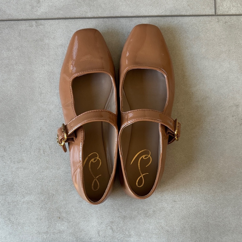 Sam Edelman Tan Mary Jane Flats